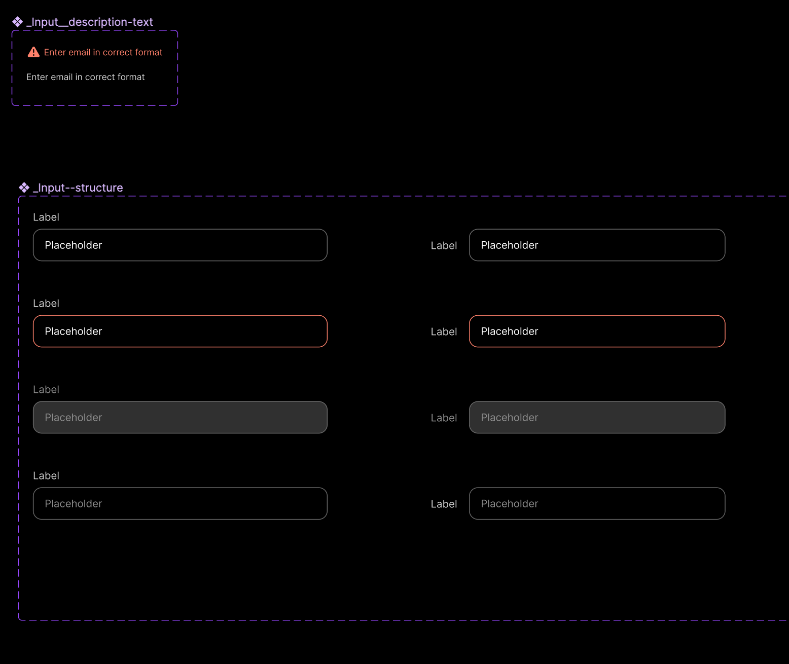 Form inputs